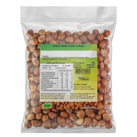 AVELÃ SEM CASCA CRUA 250G