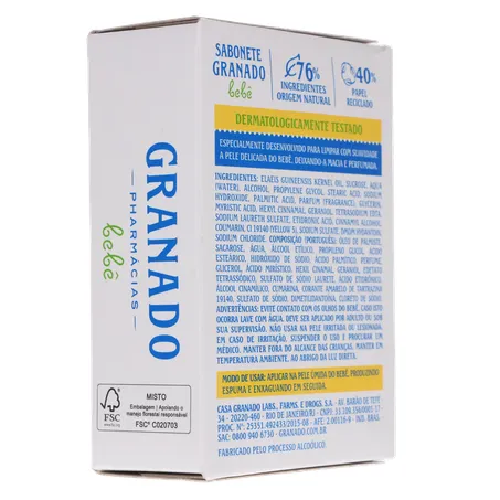 SABONETE GRANADO BEBÊ GLICERINA TRADICIONAL 90G 360-13