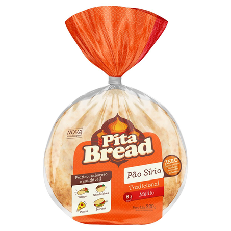 Pão Sírio Wickbold 320g - Médio