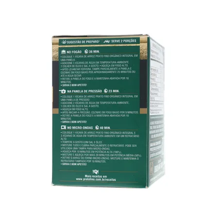ARROZ PRATO FINO 500G ORGANICO 360-10