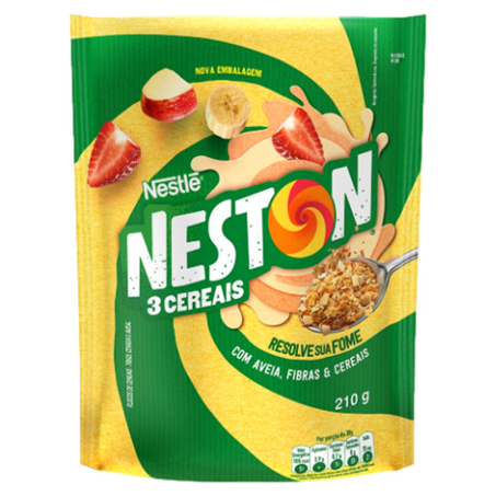 Neston 210g - Flocos de 3 Cereais - Sachê