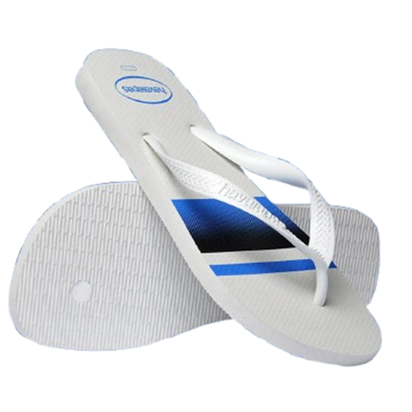 HAVAIANAS TOP BASIC BRANCO/BRANCO/AZUL TAM39/40
