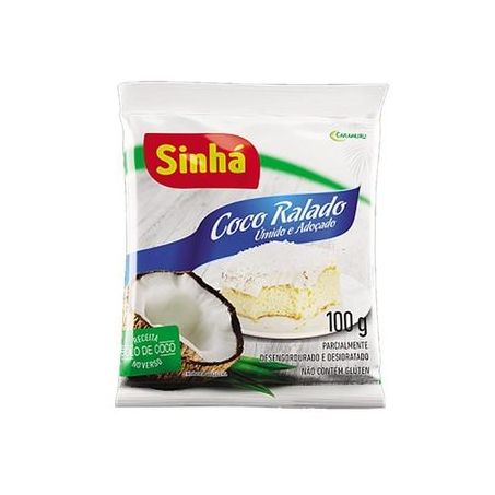 Coco ralado sinha 100g umido e adocado