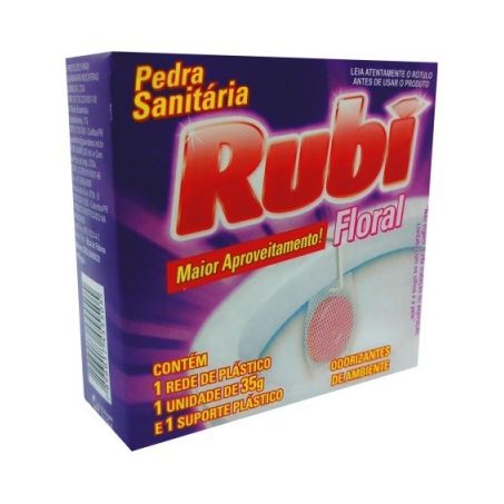 Pedra Sanitária Floral Rubi Embalagem 35G