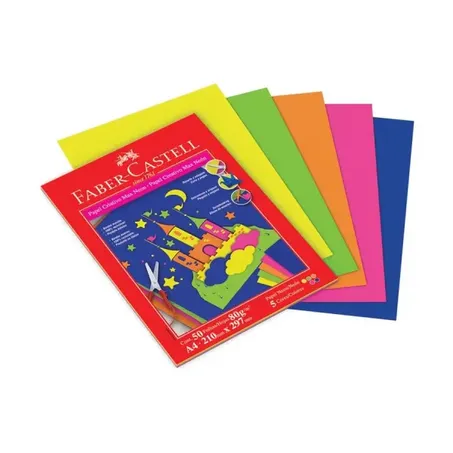BLOCO FABER CASTELL CRIATIVO MAX NEON A4 50F 