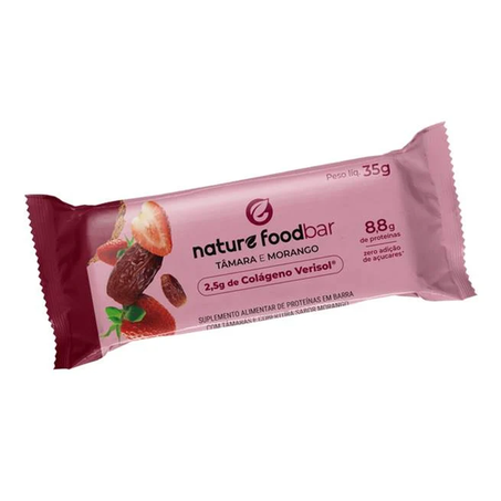 Barrinha Nature Foodbar Tâmara e Morango 35g