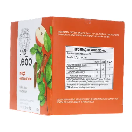 Chá Leão Maça e Canela C/10 Sachês 360-6