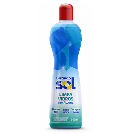 LIMPA VIDROS GIRANDO SOL C/ÁLCOOL 500ML