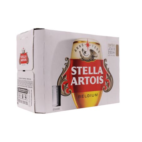 Cerveja stella artois 350ml c/8 und 360-24