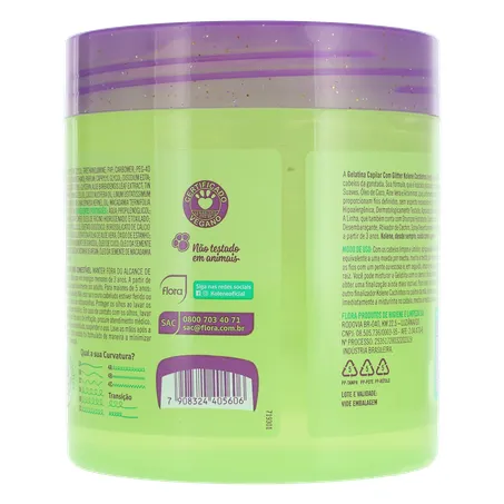 GELATINA CAPILAR INFANTIL KOLENE CACHINHOS COM GLITTER POTE 500G 360-16