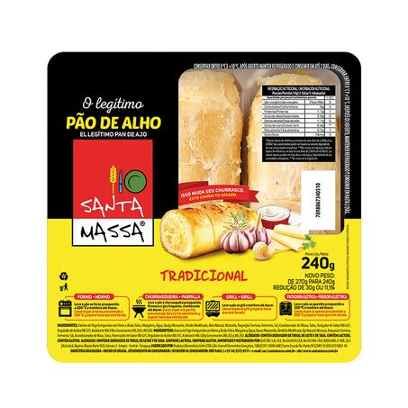 Pão de alho santa massa tradicional 240g