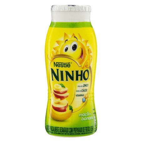 Iogurte parcialmente desnatado maçã e banana nestlé ninho