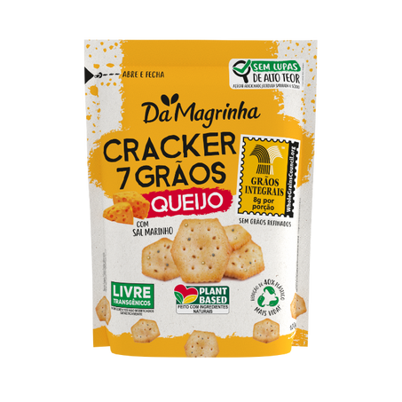 Biscoito cream cracker integral queijo da magrinha 120g