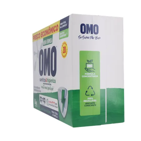 Lava-Roupas Pó Omo  Lavagem Perfeita Sanitiza & Higieniza Caixa 1.6kg 360-7