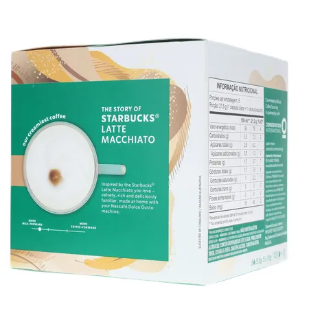 Café com Leite em Cápsula Starbucks Latte Macchiato Nescafé Dolce Gusto Caixa 107,5g 10 Unidades 360-12
