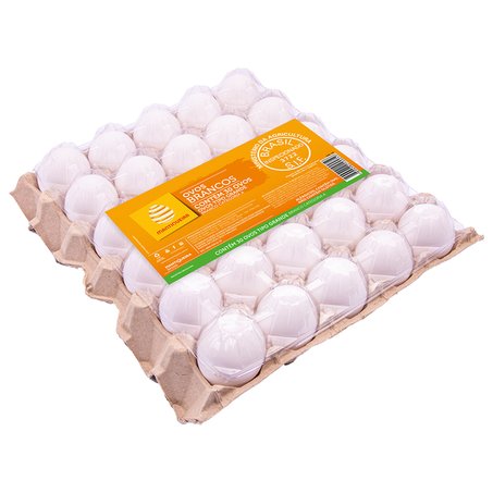 OVO BRANCO GRANDE PVC MANTIQUEIRA CARTELA COM 30 UN