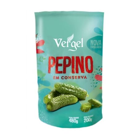 Pepino conserva vergel sachê 200g