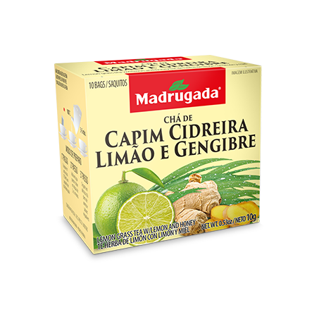 CHÁ MADRUGADA 13G CAPIM CIDREIRA, LIMÃO E GENGIBRE