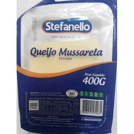 Queijo stefanello mussarela fatiado 400g