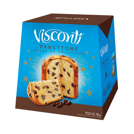 Panettone Visconti Gotas Chocolate 750G