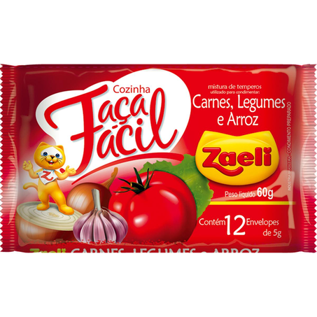 Tempero Zaeli 36g - Faça Fácil - Carne