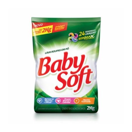 Detergente Em Po Baby Soft Concentrado 1,6kg