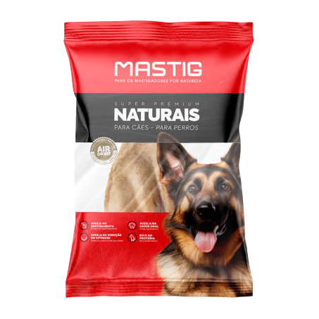 Petisco para Cães Mastig Orelha Bovina Natural