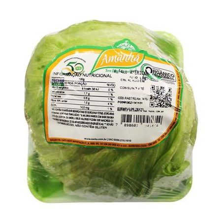 Alface Amanha Organico Americana Un 250g