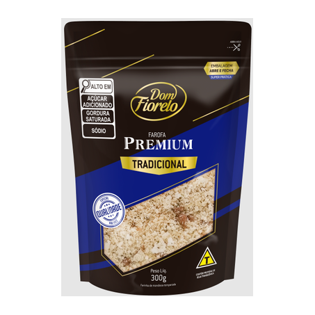 Farofa premium tradicional pouch dom fiorelo 300g