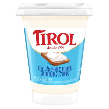 REQUEIJAO TIROL CREMOSO LIGHT 180G