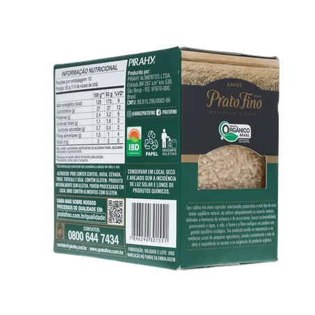 ARROZ PRATO FINO 500G ORGANICO 360-23