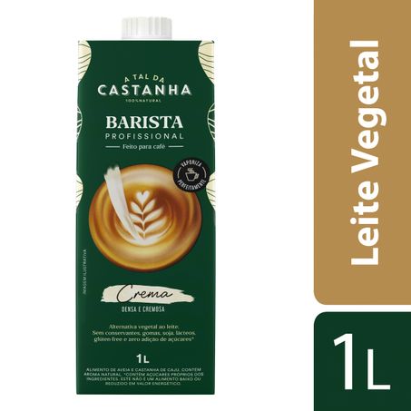 BEBIDA À BASE DE CASTANHA-DE-CAJU E AVEIA A TAL DA CASTANHA BARISTA