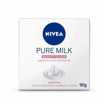 Sabonete em Barra Nivea Pure Milk Beauty Elixir Sensitive Caixa 90gr