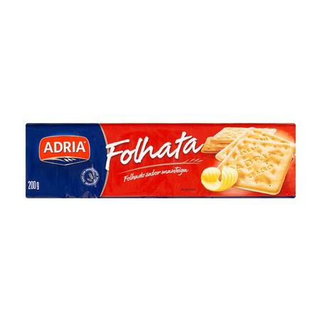 Biscoito Salgado Adria Cream Cracker Folhata Pacote 200G