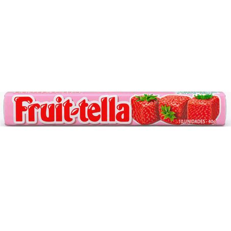 Balas fruittella morango mastigavel pacote 40g