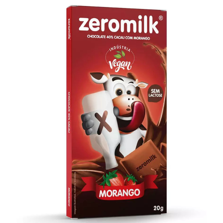 CHOCOLATE ZEROMILK 40% MORANGO 20G