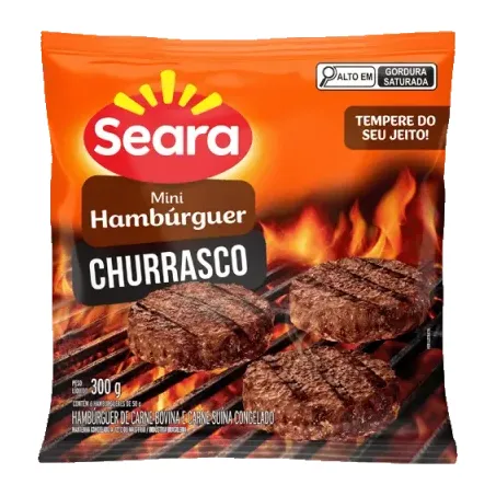 Mini Hambúrguer Seara Churrasco 300g 
