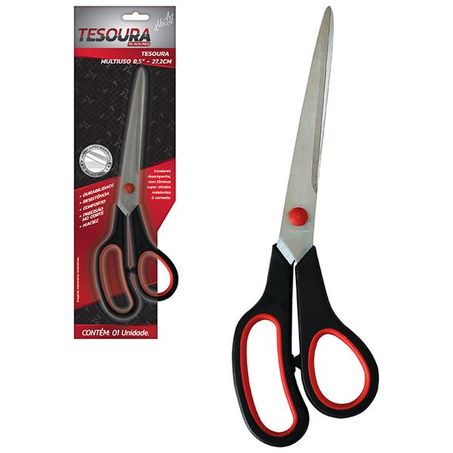 TESOURA N8.5 RED BLACK 