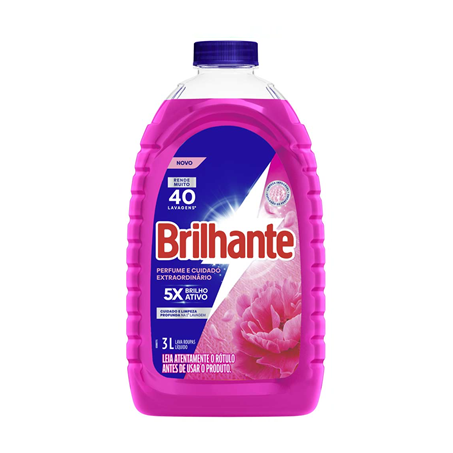 LAVA ROUPAS LÍQUIDO BRILHANTE CUIDADO EXTRAORDI 3L