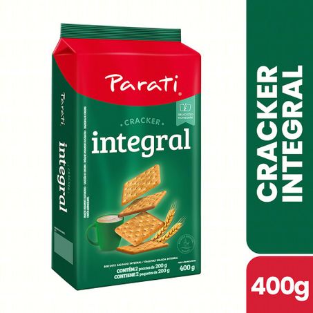 Biscoito cracker integral parati