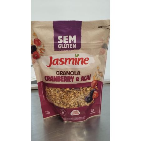 GRANOLA JASMINE SEM GLÚTEN CRANBERRY E AÇAÍ 250G