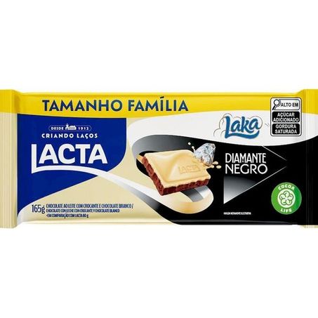 Barra de choc. diamante negro/laka 165g tamanho familia