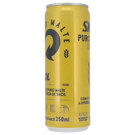 Cerveja Lager Skol American Premium Puro Malte Lata 350ml 360-5