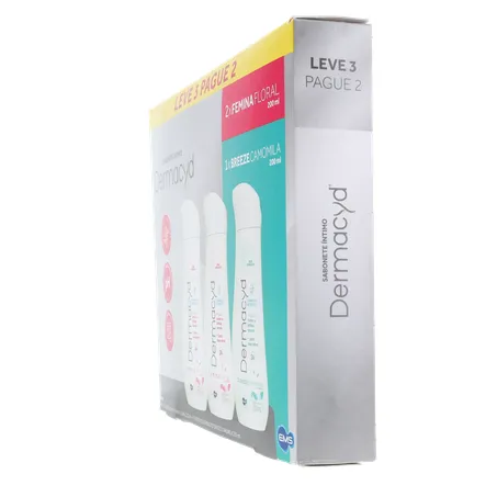 KIT SABONETE ÍNTIMO LÍQUIDO DERMACYD BREEZE CAMOMILA 200ML + 2 UNIDADE FEMININA FLORAL 200ML LEVE 3 PAGUE 2 360-7