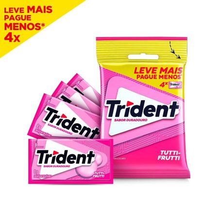 CHICLETE TRIDENT TUTTI-FRUTTI BAG COM 4 UNIDADES 360-1