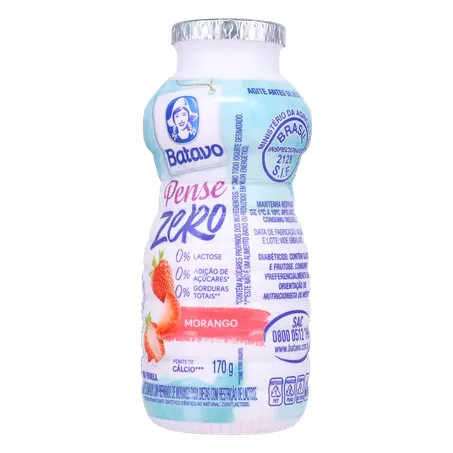 Bebida Láctea Fermentada Batavo Pense Zero Morango 170g 360-3