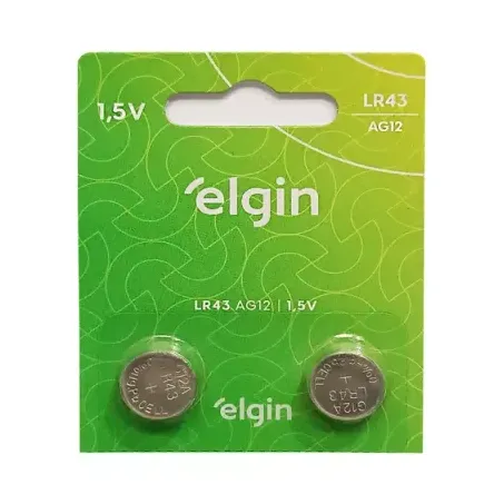 PILHA BATERIA BOTAO ELGIN 1,5 V LR43              