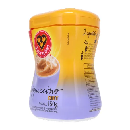 Cappuccino 3 Corações Diet Pt 150g 360-5