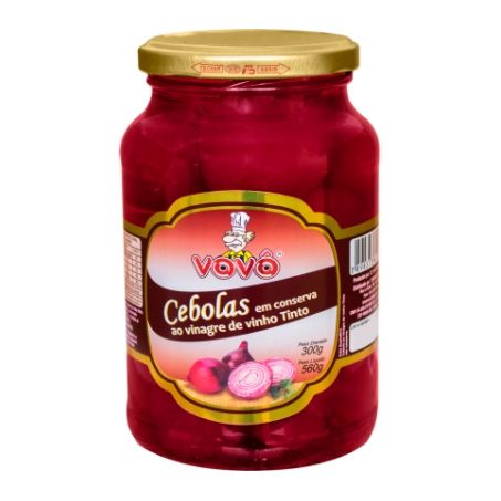 CEBOLA ROXA EM CONSERVA VOVO 300G