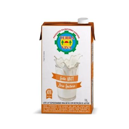 Leite zero lactose c/tampa terra viva 1l